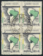 BRAZIL: Sc.C49, Block Of 4 With RED COLOR OMITTED Variety (Sanabria 77a), VF And Rare! - Other & Unclassified