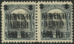 BRAZIL: Sc.C7a, 1927 500Rs. On 50Rs., With With DOUBLE OVERPRINT (the Second Overprint Is Of 300Rs.), Very Fine Quality! - Sonstige & Ohne Zuordnung