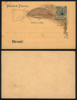 BRAZIL: RHM.BP-53L, Postal Card With VARIETY: No Lines On Back, VF Quality, Catalog Value 800Rs. - Other & Unclassified