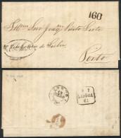 BRAZIL: 20/MAY/1861 CAMATÁ? - Porto: Entire Letter With Various Markings On Front And Reverse, Excellent Quality! - Other & Unclassified