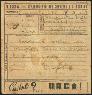 BRAZIL: Telegram With ADVERTISING For "Casino Urca", VF Quality, Rare!" - Other & Unclassified