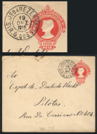 BRAZIL: 100Rs. Stationery Envelope Sent From SAO JOAO DA RESERVA To Pelotas On 19/DE/1915, Good Cancel! - Altri & Non Classificati