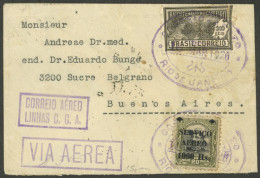 BRAZIL: 16/MAR/1928 Rio De Janeiro - B.Aires, First Direct Flight Of The Cie. Grale. Aeropostale, On Back It Bears An Ar - Sonstige & Ohne Zuordnung