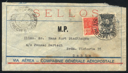 BRAZIL: Airmail Cover Sent From Recife To Bahia On 5/AP/1930, Franked By RHM.K-11 + 300Rs., Very Nice! - Altri & Non Classificati