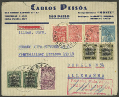 BRAZIL: 7/JUN/1930 Sao Paulo - Germany, Airmail Cover With Very Nice Franking! - Other & Unclassified