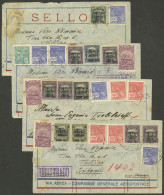 BRAZIL: UNUSUAL DESTINATION: 4 Airmail Covers (3 Registered) Sent To ESTONIA By Aeropostale In 1930, On Back They All Ha - Otros & Sin Clasificación