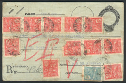 BRAZIL: Cover With Declared Values Of 500Rs. + Important Additional Postage (total 2,800Rs.), Sent From Muniz Freire To  - Altri & Non Classificati