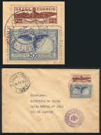 BRAZIL: 15/AP/1934 First National Congress Of Aeronautics, Cover Sent From Sao Paulo To Rio With Special Violet Mark, Ra - Altri & Non Classificati