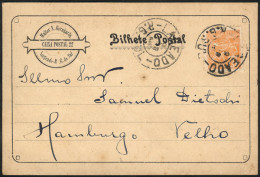 BRAZIL: Card Franked With 100Rs. With Rare Datestamp Of LAGEADO 9/AU/1935, Excellent Quality! - Altri & Non Classificati