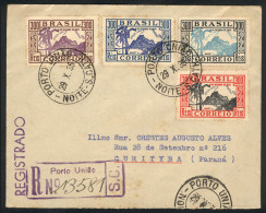 BRAZIL: Cover Franked With The Set RHM.C-95/98, Sent From Porto Uniao To Curitiba On 29/OC/1935, VF! - Sonstige & Ohne Zuordnung
