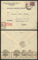 BRAZIL: Registered Cover Sent From Rio To Berlin On 7/MAR/1936 Franked With 1,400Rs., With German CENSOR Marks, VF Quali - Other & Unclassified