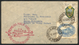 BRAZIL: 19/MAR/1937 Rio De Janeiro - Bello Horizonte: First Airmail By PANAIR, Cover Of VF Quality With Arrival Backstam - Other & Unclassified