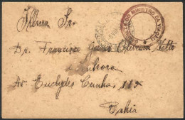 BRAZIL: Cover Sent From Rio To Salvador On 5/AU/1937, Stampless, With Interesting Mark In Brown: "Gabinete Do Ministro D - Autres & Non Classés