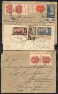 BRAZIL: 3 Covers Sent From Rio To Leopoldina In OCT And NO/1938, All With Nice Postages With Commemorative Stamps, VF Qu - Other & Unclassified