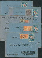 BRAZIL: 5 Covers Used Between 1940 And 1942, Very Nice Postages Including Commemorative Stamps, VF Quality, Low Start! - Sonstige & Ohne Zuordnung