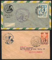 BRAZIL: 4/JUN/1947: First Flight Rio - Cairo (without Arrival Mark) + Cover Of 1951 With Special Postmark, VF Quality! - Otros & Sin Clasificación