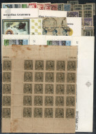 BRAZIL: Lot Of Stamps From Various Periods, With Some Interesting Cancels, Large Blocks, Varieties, Marbleized Paper Etc - Otros & Sin Clasificación