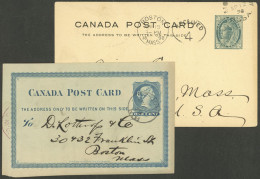 CANADA: 2 Postal Cards Used In 1879 And 1898, Very Nice! - Other & Unclassified