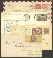 CANADA: 4 Covers Used Between 1883 And 1954, Interesting. IMPORTANT: Please View ALL The Photos Of The Lot, Because All  - Otros & Sin Clasificación