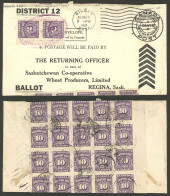 CANADA: MAIL WITH POSTAGE DUES: 6 Covers Used Between 1927 And 1946, All With Postage Due Stamps And/or Marks, Interesti - Sonstige & Ohne Zuordnung