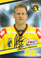 Autogramm Eishockey AK Daniel Pietta Krefeld Pinguine 15-16 KEV Leksands IF Stars Leksand ERC Ingolstadt Füchse Duisburg - Winter Sports