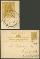 CEYLON: 2c. Postal Card Sent From Nuwara-Eliya To Colombo On 22/AU/1904, VF Quality! - Ceylon (...-1947)