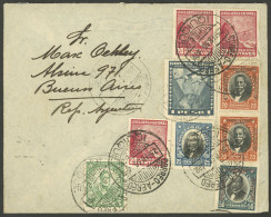 CHILE: 25/FE/1936 Iquique - Argentina, Airmail Cover With Very Attractive Postage Of 2.80P. Combining Different Issues,  - Chile