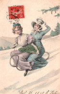 H H I W N°404 - Cpa Illustrateur Vienne Viennoise - Femmes Sur Une Luge - Ante 1900