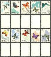 CHINA: Sc.666/675, 1963 Butterflies, The 10 Values Issued On 15 July, Used, Very Fine Quality (one Example With Tiny Def - Autres & Non Classés