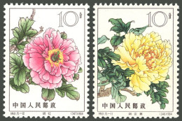 CHINA: Sc.777/778, 1964 Chrysanthemum, 2 Values Of The Set, MNH, Very Fine Quality! - Altri & Non Classificati