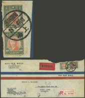 CHINA: 28/MAR/1947 Shanghai - Argentina, Registered And Express Airmail Cover Sent By "Philippine Airlines Via USA" Fran - Otros & Sin Clasificación
