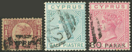 CYPRUS: Sc.1 + 11 + 17, Used, Very Fine Quality, Catalog Value US$300+, Low Start! - Sonstige & Ohne Zuordnung