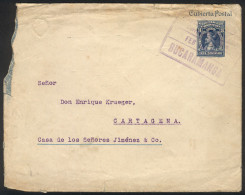 COLOMBIA: 3c. Stationery Envelope Sent From Bucaramanga To Cartagena In FEB/1924, Nice Postmarks! - Kolumbien