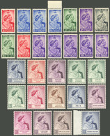 BRITISH COLONIES: 1948 Royal Silver Wedding, 14 Sets Of 2 Values Each, Of Different Colonies, Including Several Very Sca - Other & Unclassified