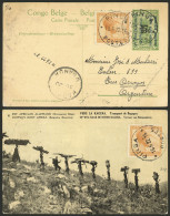 BELGIAN CONGO: RARE DESTINATION: 15c. Postal Card + Additional 10c., Sent From PINGA To Argentina On 16/JUN/1927, With T - Other & Unclassified