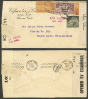 CUBA: 9/NO/1943 Habana - Argentina, Airmail Cover With Attractive 4-color Franking, And DOUBLE Censorship, Buenos Aires  - Sonstige & Ohne Zuordnung