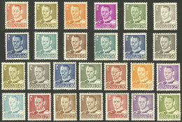 DENMARK: Yvert 315/331C, 1948/53 King Frderic IX, Compl. Set Of 26 MNH Values, Very Fine Quality! - Altri & Non Classificati