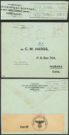 DENMARK: 18/JUN/1940 Kobenhavn - Cuba, Cover With Meter Postage Of 30o., Nazi Censor Label On Back And La Habana Arrival - Otros & Sin Clasificación