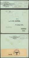 DENMARK: 18/JUN/1940 Kobenhavn - Cuba, Cover With Meter Postage Of 30o., Nazi Censor Label On Back And La Habana Arrival - Sonstige & Ohne Zuordnung