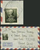 SPAIN: Yvert 815, 1951 2.80P. Isabella I Of Castile (high Value Of The Set) Franking Alone An Airmail Cover Sent To Arge - Sonstige & Ohne Zuordnung