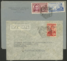 SPAIN: Yvert 231/232, 1945/6 Heroes Of Military Aviation, The Set Of 2 Values On Airmail Covers Sent To Buenos Aires, VF - Other & Unclassified