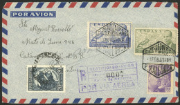 SPAIN: Registered Airmail Cover Sent From Palma De Mallorca To Catamarca (Argentina) Franked With 3.20 Ptas. The Premise - Sonstige & Ohne Zuordnung