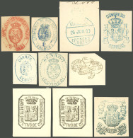 SPAIN: Small Lot Of Old Fragments With Free Frank Marks: Diputados, Senadores, Director De Correos, Etc., VF Quality! - Sin Clasificación