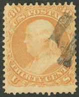 UNITED STATES: Sc.71, 1861/2 30c. Franklin, Used, Very Nice Example! - Autres & Non Classés