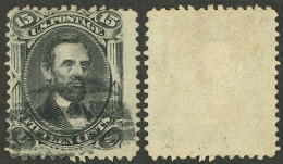 UNITED STATES: Sc.91, 15c. Lincoln With Grid E (14 X 17), Used, Very Fine Quality! - Other & Unclassified