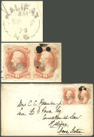 UNITED STATES: Cover Franked With 12c. (one Stamp Torn) Sent To Halifax In 1874, Low Start! - Sonstige & Ohne Zuordnung