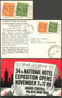 UNITED STATES: Postcard With Advertising Of The "34th National Hotel Exposition" Of The Year 1949, Sent To Argentina Fra - Sonstige & Ohne Zuordnung