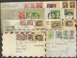 PHILIPPINES: 11 Covers Sent To Argentina Between 1939 And 1947, Almost All Airmail, Mixed Quality (some With Defects, Ot - Philippines