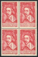 FRANCE: Sc.304, 1935 Cardinal Richelieu, MNH Block Of 4, Excellent Quality. Catalog Value US$280, Superb! - Other & Unclassified