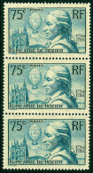 FRANCE: Sc.308, 1936 Rozier, Hot-air Balloon, MNH Strip Of 3, Excellent Quality. Catalog Value US$112.50, Superb! - Other & Unclassified